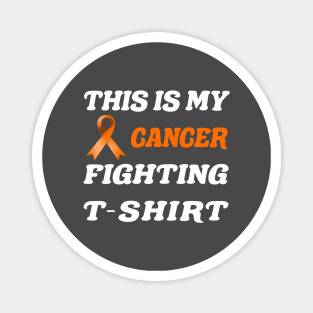 leukemia Cancer orange Ribbon Fighting Magnet